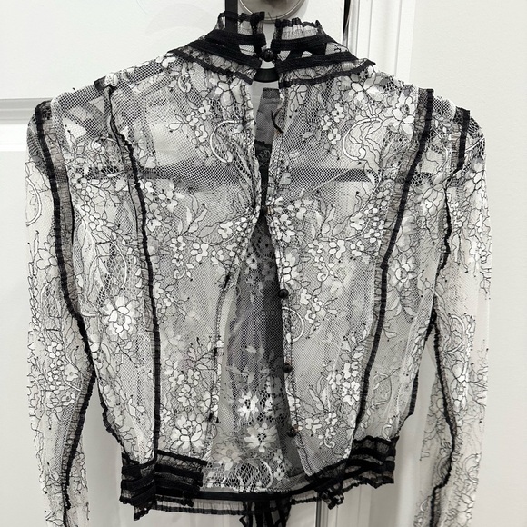 Black Lace Top - Picture 2 of 6